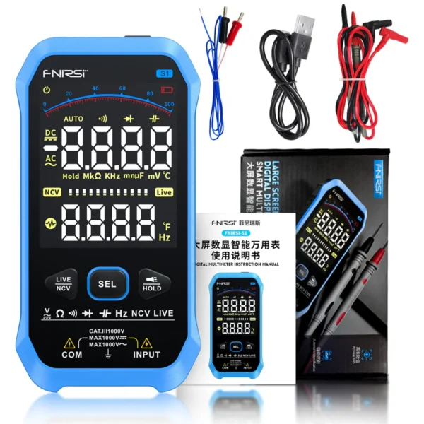 FNIRSI S1 Large Screen Digital Display Smart Multimeter